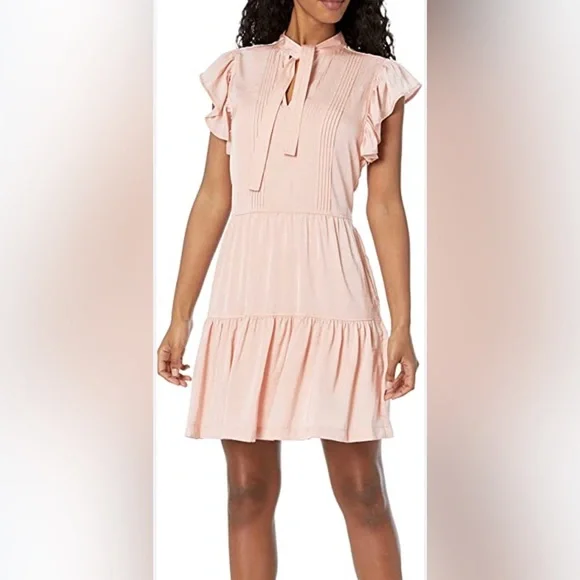 chinese dress ladies Tommy Hilfiger Women's Sleevless Boat Neck Fold Detail Crepe Sheath Mini  Dress, Hot Pink, 8 at Amazon Women's Clothing store main image 0